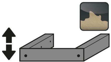 Sockelblende mit Justiervorrichtung Werk
