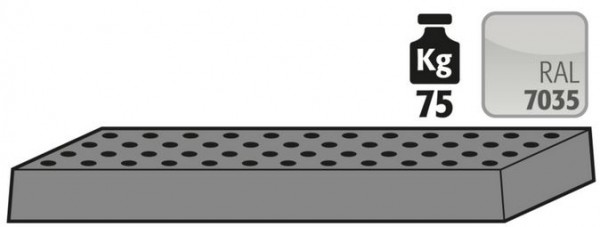 Lochblecheinsatz RAL7035